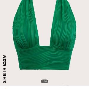 SHEIN Icon Green Halter Top